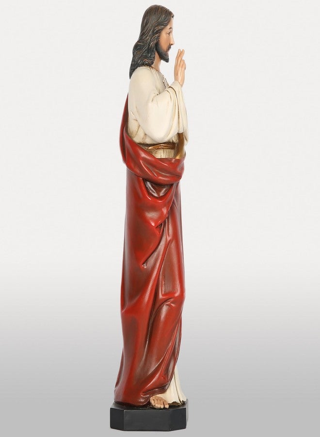 BC BUILDCLASSIC BC Catholic Sacred Heart of Jesus Statue, 14.75" H Jesus Christ Catholic Figurine, Religious Gift, Handpainted by Buildclassic - Image 5