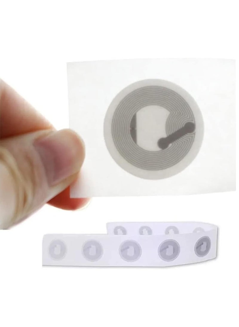 Rubik - NFC 216 Paper Sticker 888 Bytes Tags, Transparent Self-adhesive Ntag216 Token Tags Compatible with RFID IC Mifare 13.56mhz TagMo Amiibo (5 Tags) - Image 1