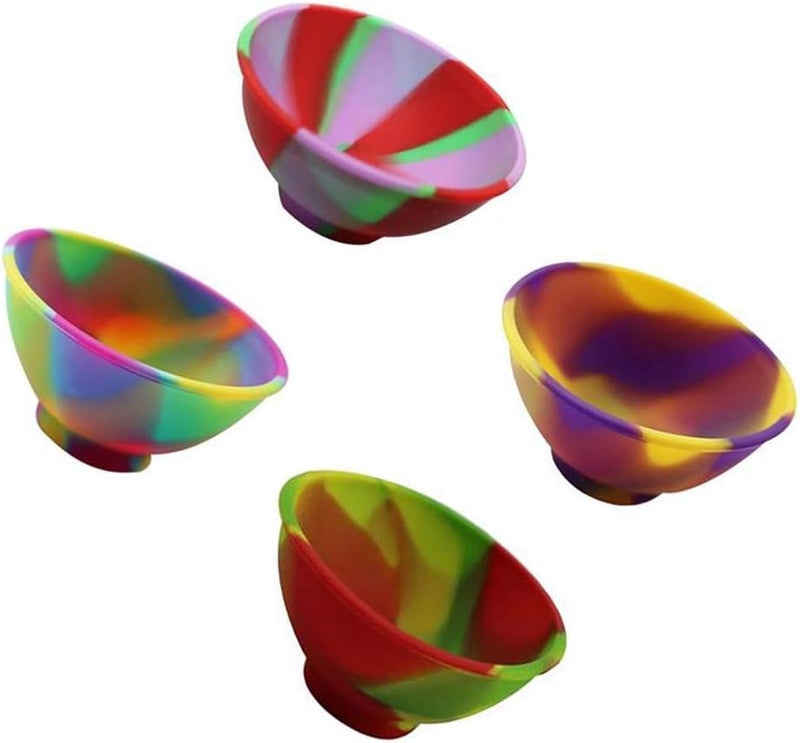 SUKPSY 4 Pcs Mini Multicolor Silicone Pinch Bowls Prep and Serve Bowls Reusable Kitchen Condiment Snack Bowls for Food Candy Seasoning Spices Nuts Snacks or Small DIY Crafts 264 x 118 inch - Image 1