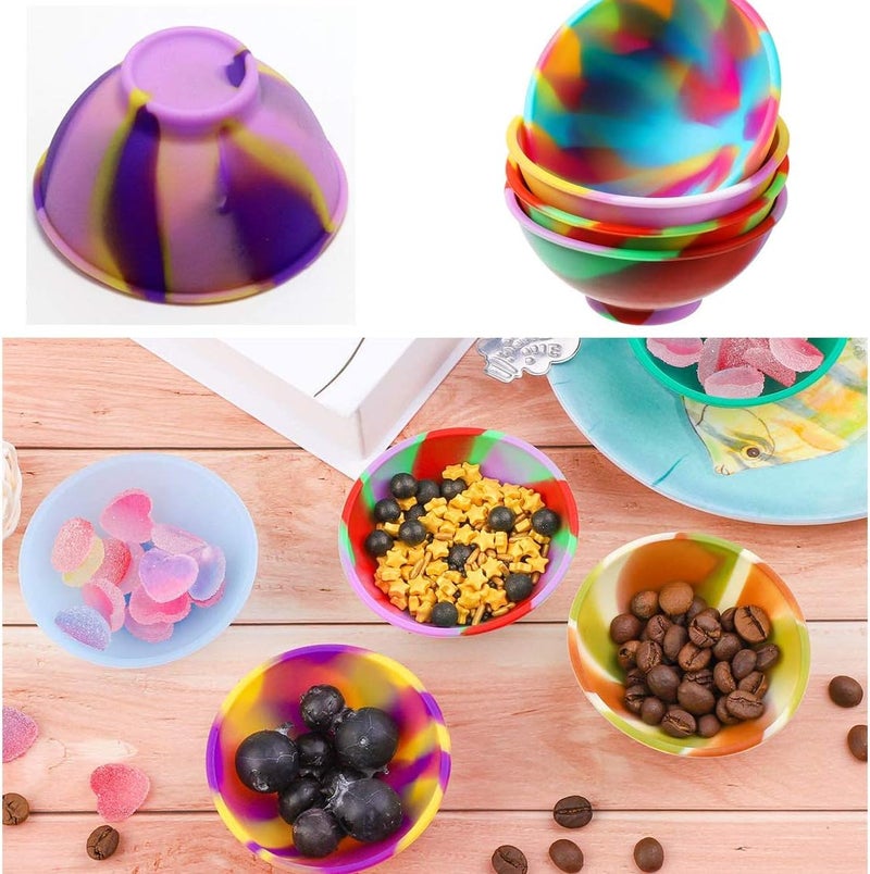 SUKPSY 4 Pcs Mini Multicolor Silicone Pinch Bowls Prep and Serve Bowls Reusable Kitchen Condiment Snack Bowls for Food Candy Seasoning Spices Nuts Snacks or Small DIY Crafts 264 x 118 inch - Image 5