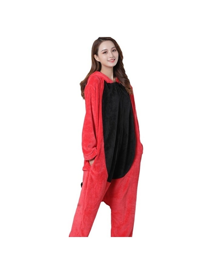 yongsheng Dinosaur Cartoon One Piece Pajama Red M,Jersey for Adults - One-piece Comfortable Unisex  - Image 1