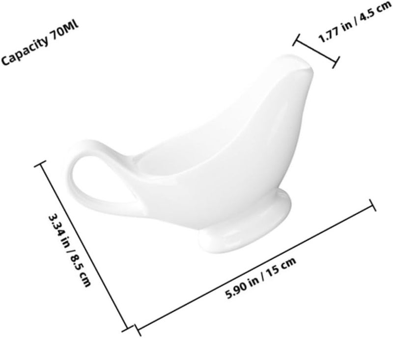 Ceramic Creamer Pitcher and Sauce Boat Small 70ml Porcelain Gravy Dispenser with Handle for Coffee, Milk, and Dressing Serving in Restaurants and Home Use - Image 2