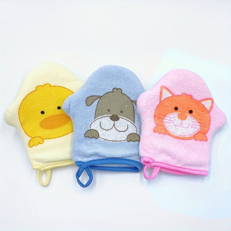 Yellow Ultra Soft Bath Sponge And Scrub Glove For Body Care - Image 1