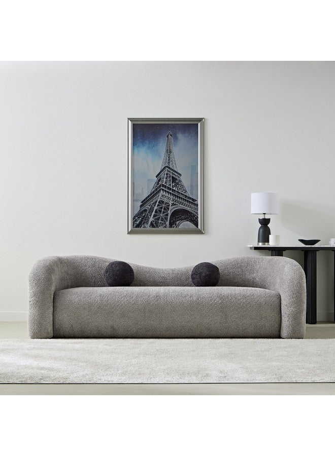 Home Box Palermo 3-Seater Fabric Sofa with 2 Cushions 94 x 70 x 230 cm - Image 2