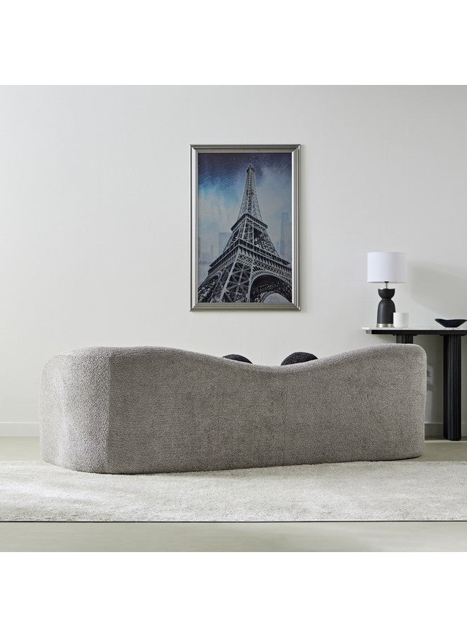 Home Box Palermo 3-Seater Fabric Sofa with 2 Cushions 94 x 70 x 230 cm - Image 3