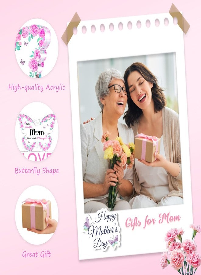 ilifemate هدايا عيد الأم للأم، هدايا عيد الأم - لوحة أكريليك محفور عليها فراشة، هدايا للأم، 3.9 × 3.9 × 0.5 بوصة، هدايا عيد الأم من الابن أو الابنة، هدايا عيد الأم شخصية، هدايا لأفضل أم على الإطلاق - Image 3