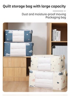LEOKOR 3-Piece Oxford Fabric Closet Organizer Bag Set With Carry Handles And Clear Window，60*40*30CM  - Image 5