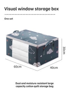 LEOKOR 3-Piece Oxford Fabric Closet Organizer Bag Set With Carry Handles And Clear Window，60*40*30CM  - Image 3