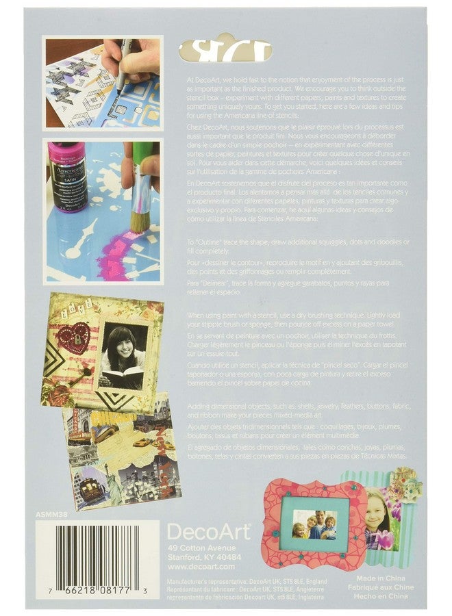 DecoArt Asmm38 Americana Decor Stencil Inspiration Gray 6 X 8 - Image 3