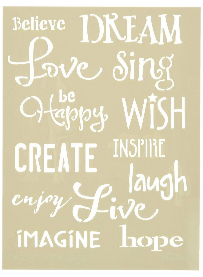 DecoArt Asmm38 Americana Decor Stencil Inspiration Gray 6 X 8 - Image 1