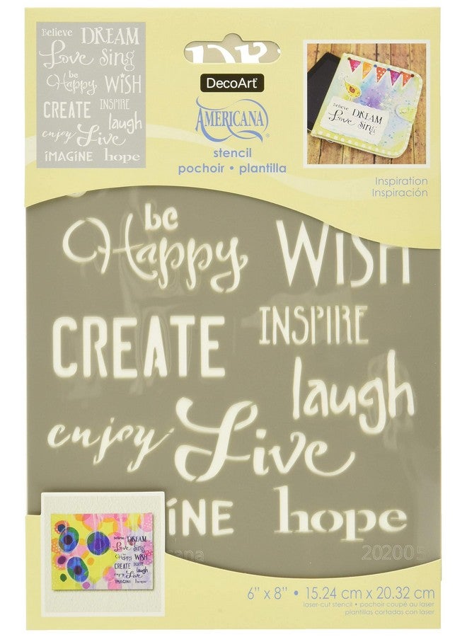 DecoArt Asmm38 Americana Decor Stencil Inspiration Gray 6 X 8 - Image 2