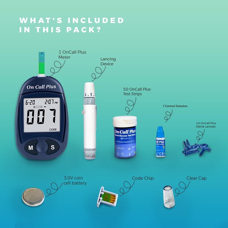 On Call Plus Blood Glucose Test Strips 50 Test Strips - Image 3