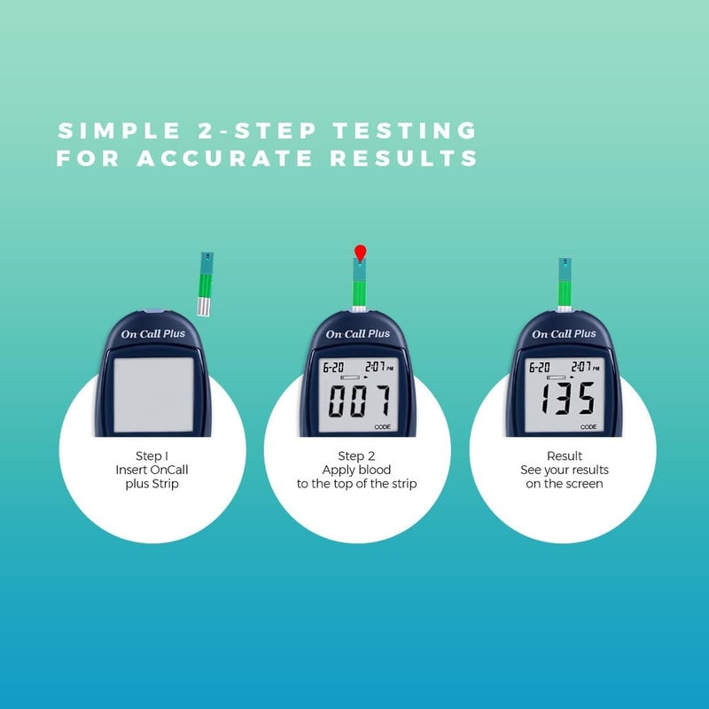 On Call Plus Blood Glucose Test Strips 50 Test Strips - Image 4