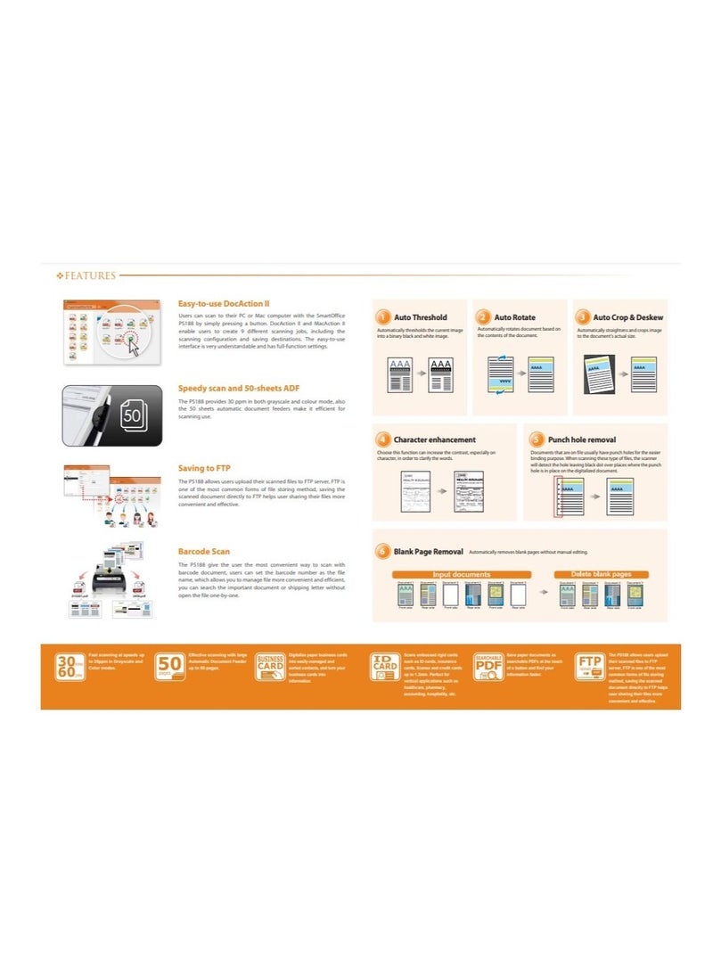 Plustek - Smart Office PS188  ( Build a well-organized office ) - Image 1