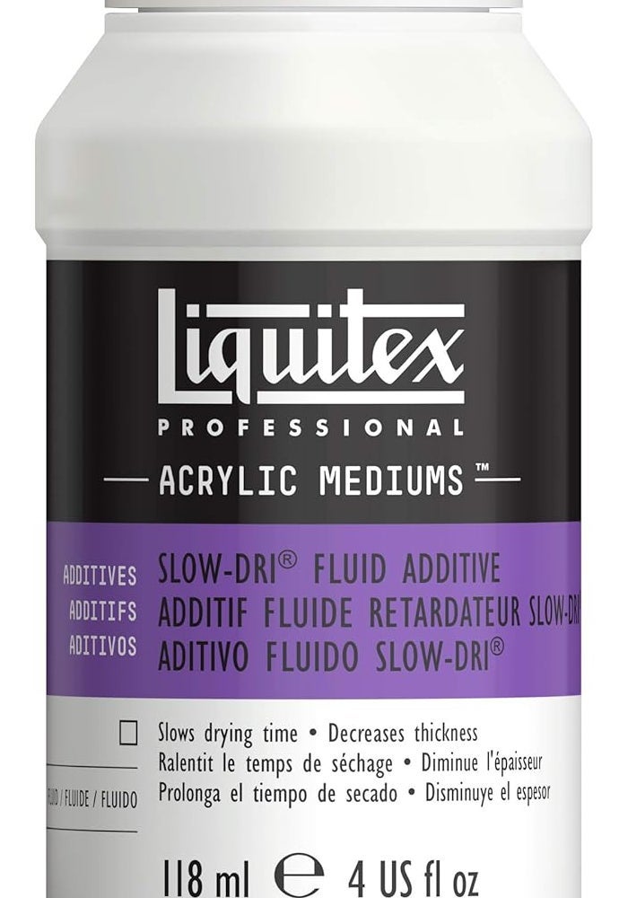 Liquitex Professional Slow-Dri Fluid Retarder, 118ml (4-Oz) - Acrylic Medium for Artists - Image 1