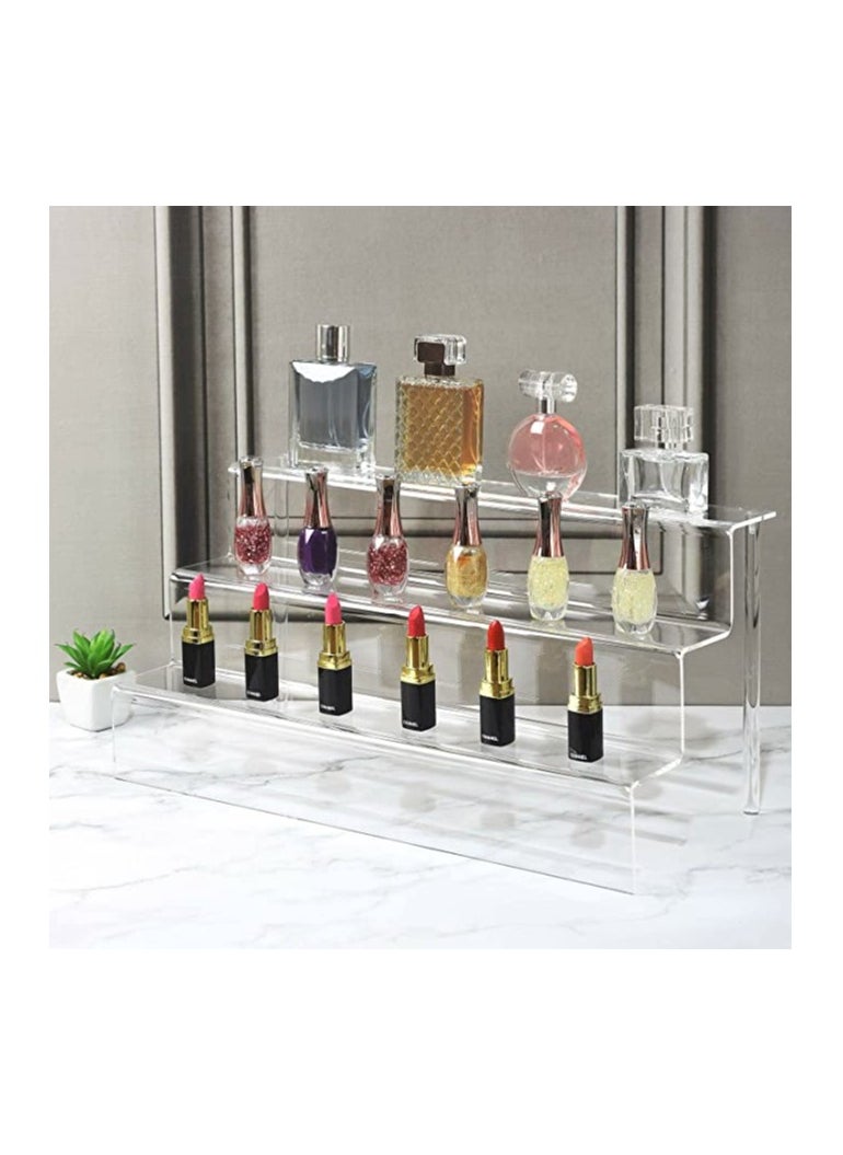 Creative Planet - Creative Planet Acrylic display riser shelf cupcakes stand display for showcase decoration dessert & pastry table spices organizer figurines (3 Steps Acrylic Display Riser Shelf 1) - Image 1