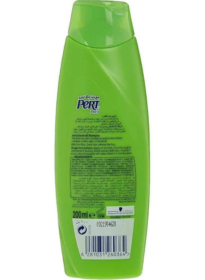 Pert Plus Anti-Dandruff Shampoo With Coconut Oil And Lemon Extract 200Ml - Image 2