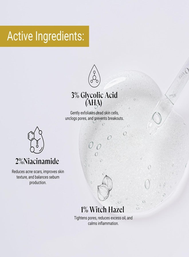 Lashika Anti Acne Toner For Women | With 3% Glycolic Acid, 2% Niacinamide & 1% Witch Hazel Extract | 100ml - Image 5