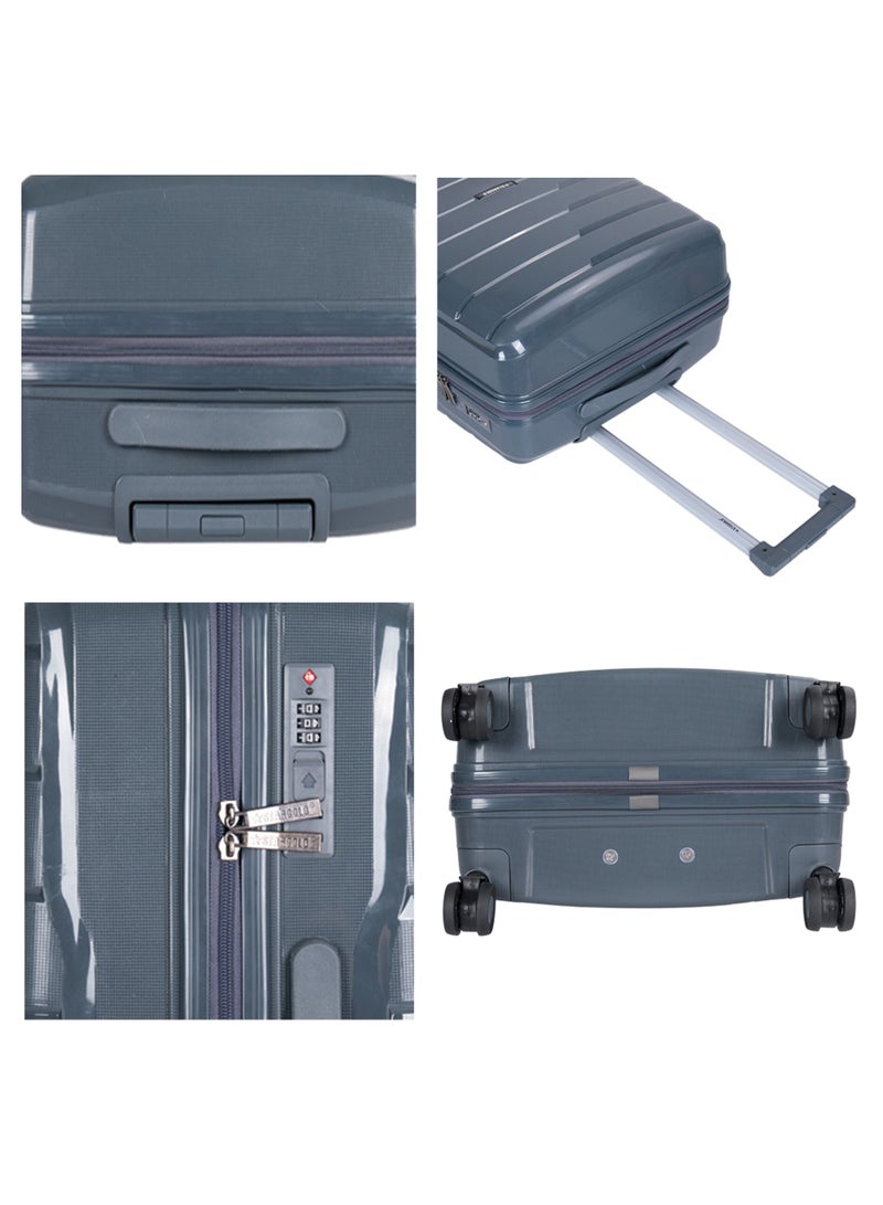 Trolley Luggage PP Hard Side 3PCS Set With TSA Lock Travel Bag
