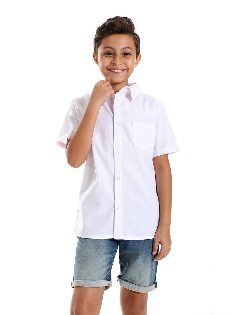 Master Jeans Boys Casual Short Sleeves Cotton Shirt - Image 1