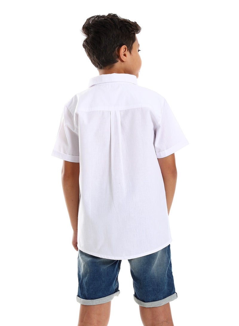Master Jeans Boys Casual Short Sleeves Cotton Shirt - Image 3