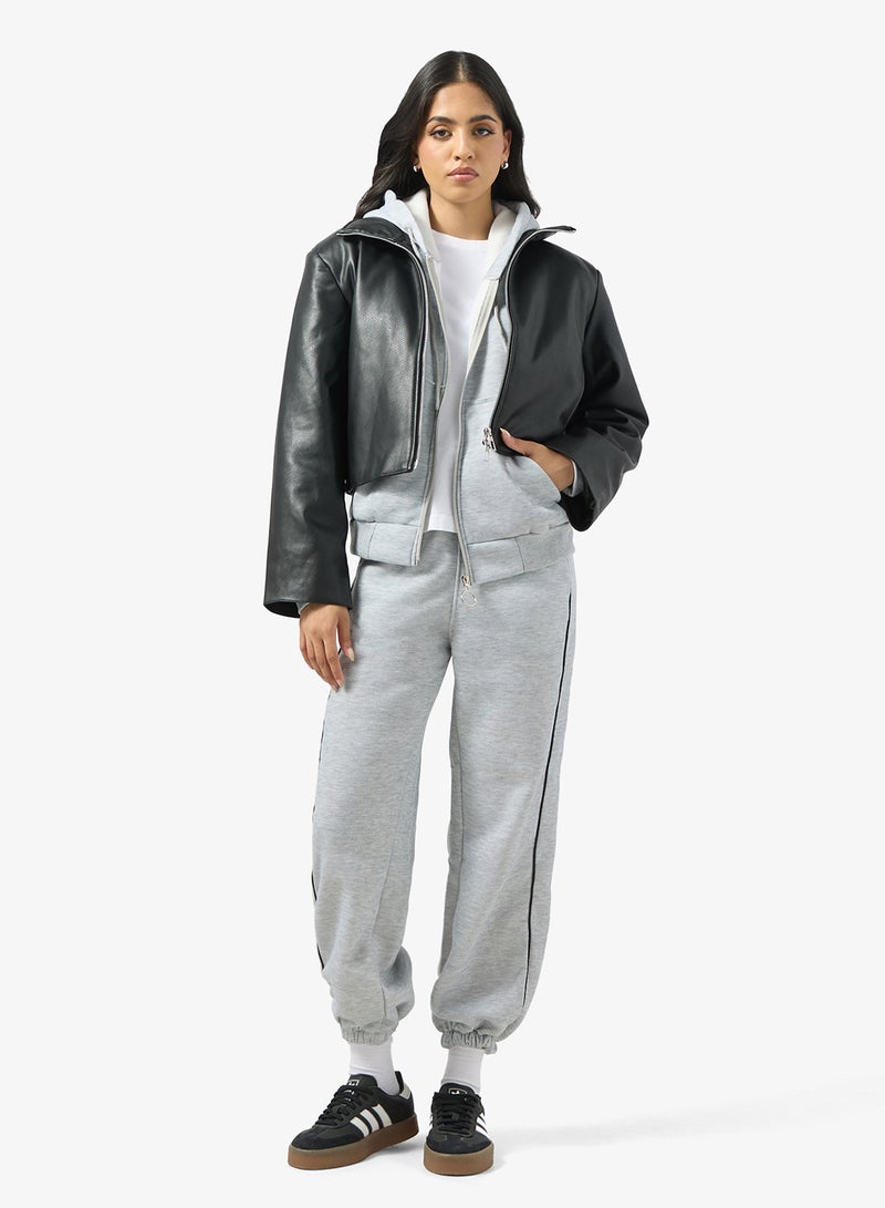 Ginger Zip Up Oversize Hooded Fleece Tracksuit - Image 5
