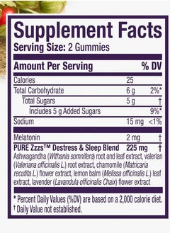 Vicks Pure Zzzs Sleep + De-Stress, Melatonin + Ashwagandha, 60 Gummies  - Image 2