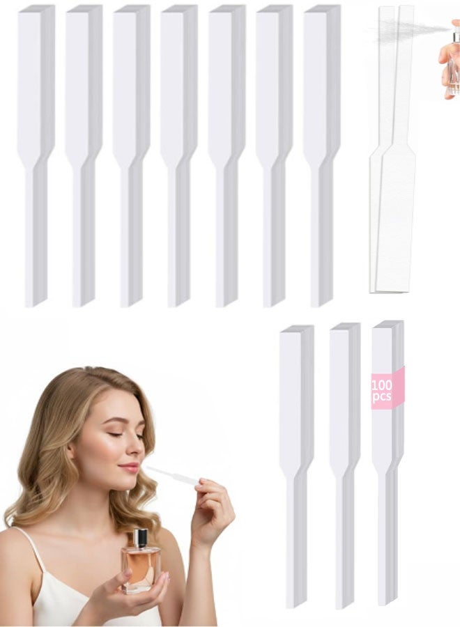 100 Pieces Perfume Tester Strips, Disposable Fragrance Tester Strips, Paper Scent Strips for Essential Oils, Fragrances, Diffuser, Aromatherapy Testing - Image 1