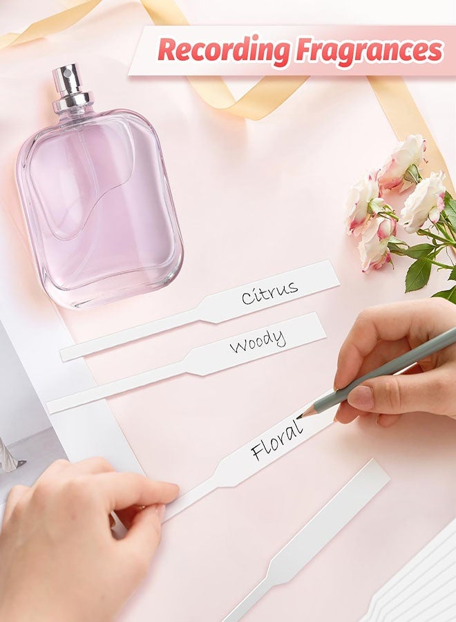 100 Pieces Perfume Tester Strips, Disposable Fragrance Tester Strips, Paper Scent Strips for Essential Oils, Fragrances, Diffuser, Aromatherapy Testing - Image 3