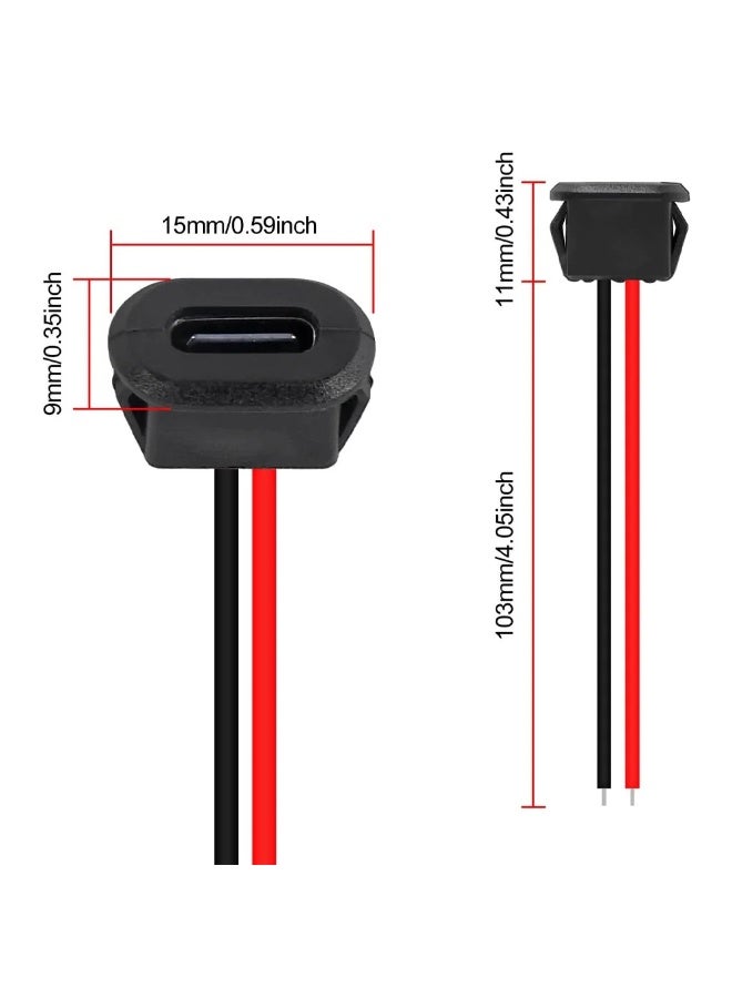 موصل USB ثنائي السن من النوع C أنثى - موصل شحن ثنائي السن من النوع C أنثى، مناسب للإلكترونيات التي تصنعها بنفسك، ومشاريع إمداد الطاقة، وتطبيقات شحن الأجهزة المحمولة. - Image 5