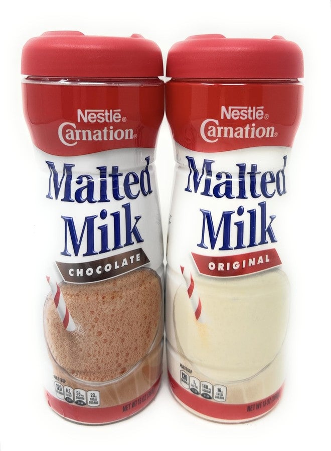 Carnation Nestle Carnation Powdered Malted Milk Variety Set - Chocolate & Original - 1 of each flavor