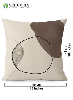 YEHOVRIA Cushion Covers Set of 4, Throw Pillow Cover, Abstract Modern Decorative Couch Pillow Case 45cm x 45cm, For Living Room Sofa Car Couch Bed Pillowcases 18x18 inches（Double sided pattern）  - Image 2