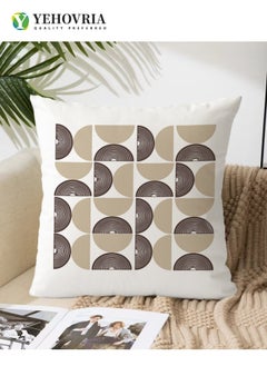 YEHOVRIA Cushion Covers Set of 4, Throw Pillow Cover, Abstract Modern Decorative Couch Pillow Case 45cm x 45cm, For Living Room Sofa Car Couch Bed Pillowcases 18x18 inches（Double sided pattern）  - Image 5