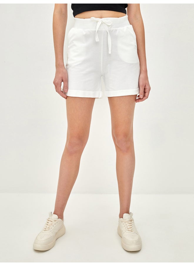 LC WAIKIKI - Women's Straight With Elastic Waist Binding Detailed Shorts - Image 1