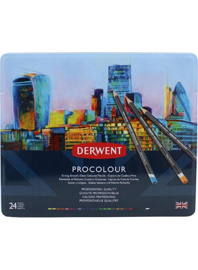 Derwent Procolour Color Pencil Set Assorted Color24 Colors - Image 1