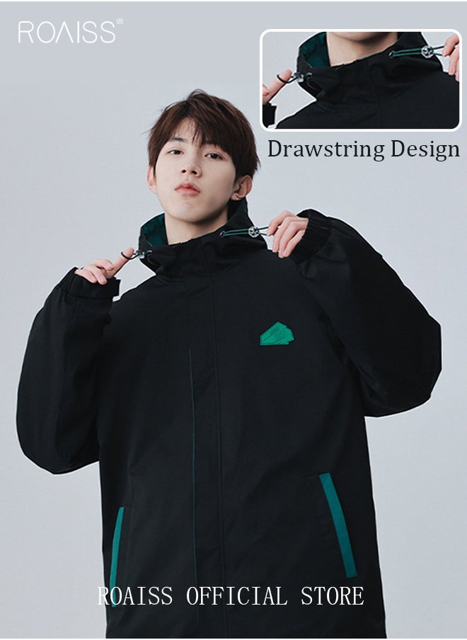 Oversize Hooded Jacket Men Baggy Coats Streetwear Zip Up Outerwear Windbreaker Tops - pzsku/Z1F0DDFCC3317E705D444Z/45/_/1714101782/88bda8e5-37d7-45bb-a2a1-70071183f182