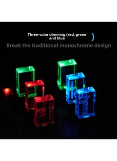 Generic Crystal USB Flash Disk Usb3.0 Luminous Acrylic USB Flash Disk 16G Gift Music Laser Inner Carving Logo32g128g-Color:Rose Gold-Capacity:16GB  - Image 4