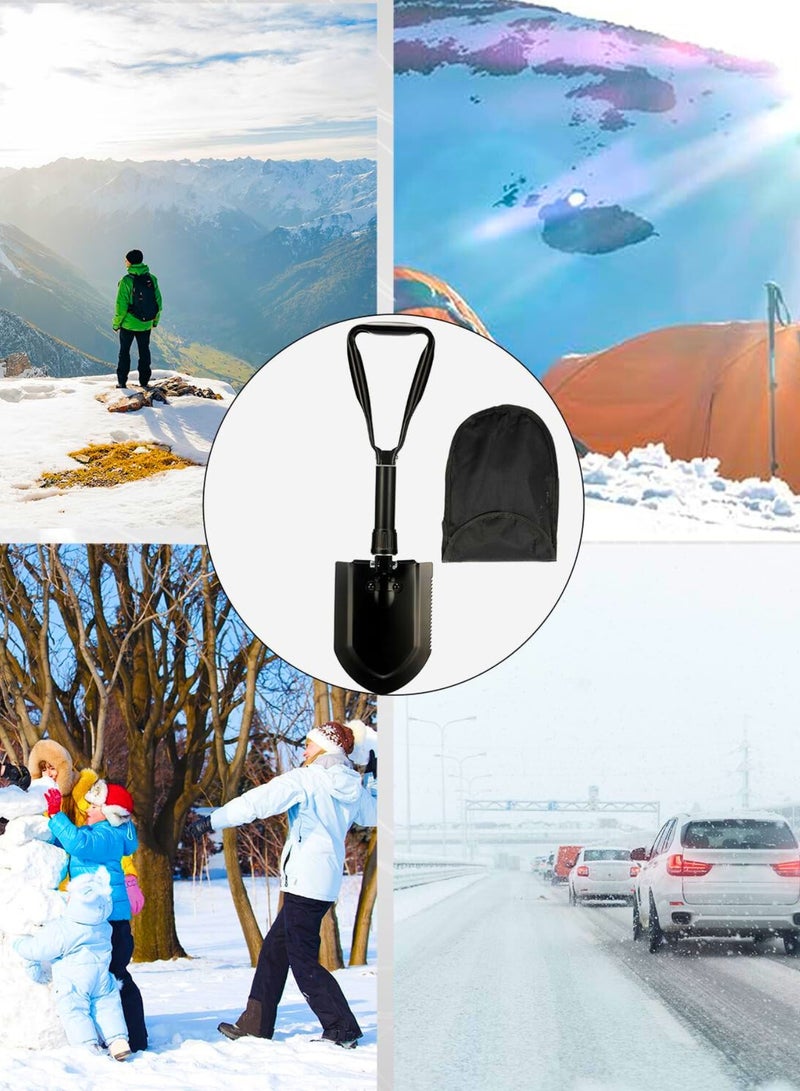 Folding Shovel– Entrenching Tool 18.25 Inch Foldable Camping Shovel w/Wood Saw Edge and Tactical Shovel Carry Case - Image 2