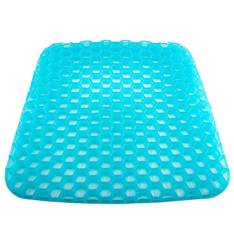 Gel Seat Cushion with Non Slip Chair Pad Cover Breathable Honeycomb Prevents Soft Seat Pad Sweaty Bottom for Office Car Wheelchair, Egg Chair Cushion Pain Relieve Fatigue Back,Sciatica - Image 1