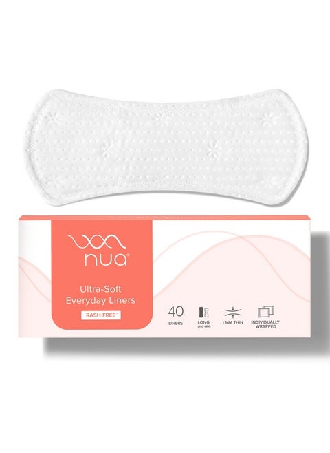 Daily Use Panty Liners For Women | Ultra-Soft & Breathable | Pack Of 40, 190Mm (Large) | Ideal For Intercourse Discharge, Urinary Incontinence, Tampon & Cup Backup, Non-Period Spotting, & Light Leaks | Keeps Underwear Fresh & Spotless | Thin, Comfortable, & Secure Fit