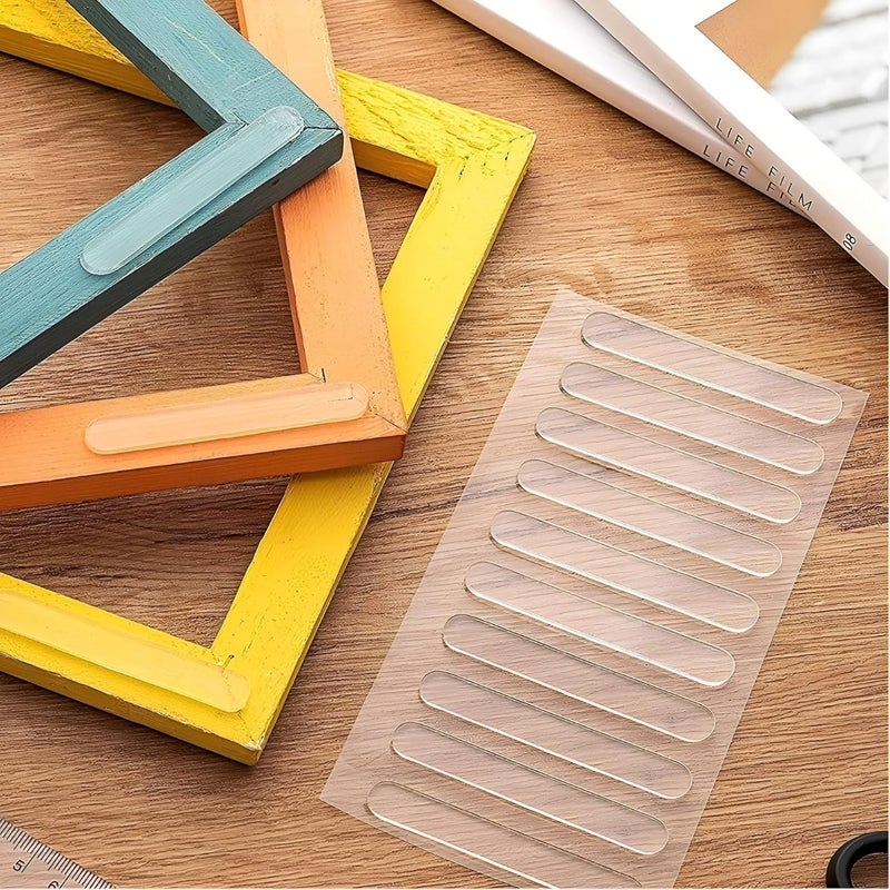 ONICORN Silicon Anti Slip Self Adhesive wall protector Cabinet door guard Noise Dampening bumpers furniture crash pads Furnitures Protection Bumper Rubber Stripes 50 PCS Transparent - Image 5