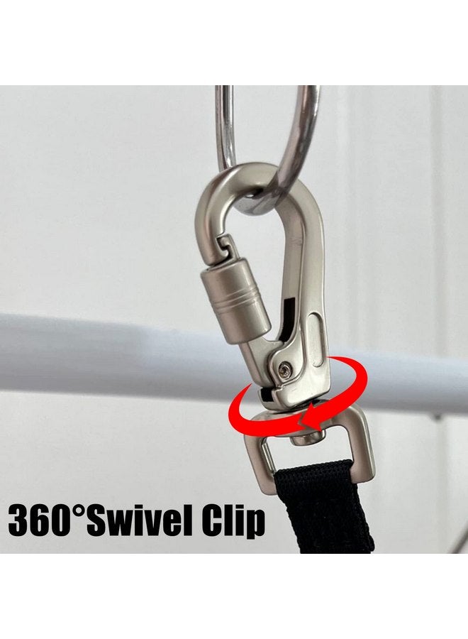 Heavy Duty Double Ended Collar Backup Clip for Dog Harnesses, Lockable Safety Clip for Prong Collar with Gentle Nylon Webbing - Image 3