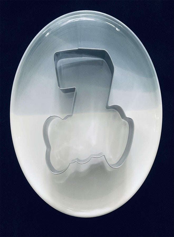 LUBTOSMN Large Number Seven Cookie Cutter with Word-4 Inch-Diswasher Safe-#7 Fondant Cookie Cutter Shape - Image 3