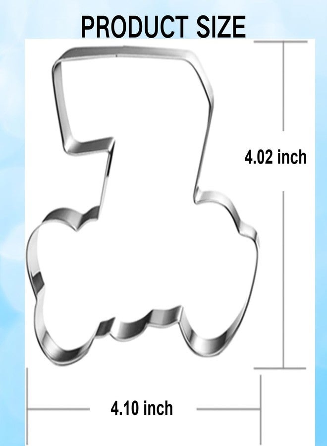 LUBTOSMN Large Number Seven Cookie Cutter with Word-4 Inch-Diswasher Safe-#7 Fondant Cookie Cutter Shape - Image 5