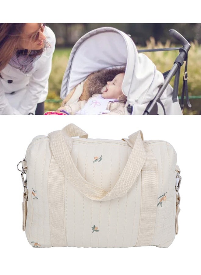 Velaurs - Multifunctional Zipper Embroidered Tote Stroller Storage Diaper Bag - Image 1