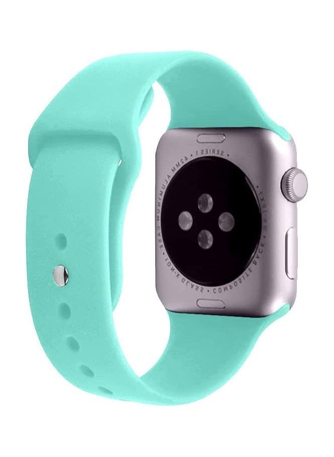 VITION - Sports Band for Apple Watch 41mm 40mm 38mm Soft Silicone Replacement Wrist Strap Compatible with iWatch Apple Watch Series 7/SE/6/5/4/3/2/24 Sea Green - Image 1