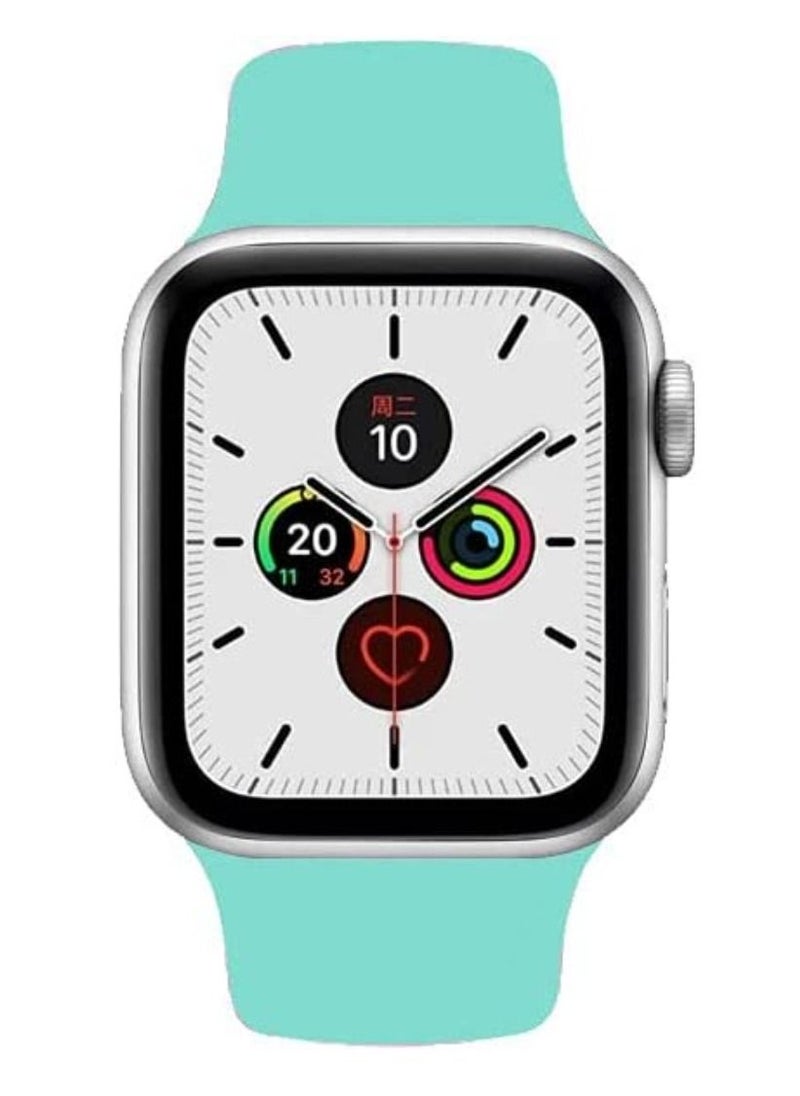 VITION - Sports Band for Apple Watch 41mm 40mm 38mm Soft Silicone Replacement Wrist Strap Compatible with iWatch Apple Watch Series 7/SE/6/5/4/3/2/24 Sea Green - Image 1