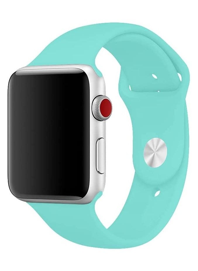 VITION - Sports Band for Apple Watch 41mm 40mm 38mm Soft Silicone Replacement Wrist Strap Compatible with iWatch Apple Watch Series 7/SE/6/5/4/3/2/24 Sea Green - Image 1