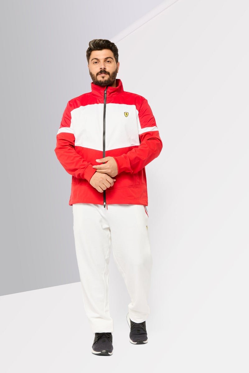 Scuderia Ferrari Men Sportswear Fit Brand Logo Training Jacket, Red/White - Image 2