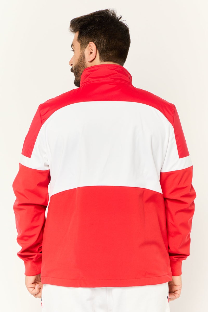 Scuderia Ferrari Men Sportswear Fit Brand Logo Training Jacket, Red/White - Image 4